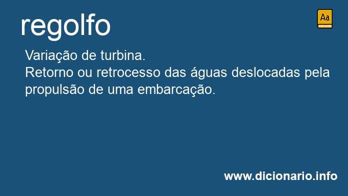 Significado de regolfo