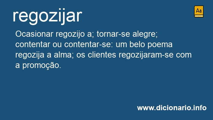 Significado de regozijariam