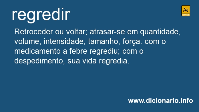 Significado de regrediremos