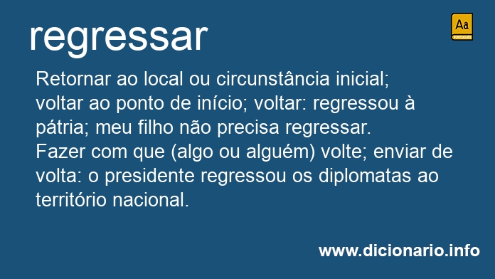 Significado de regressassem