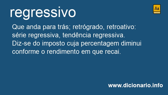Significado de regressivos