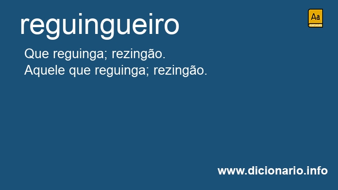 Significado de reguingueiro