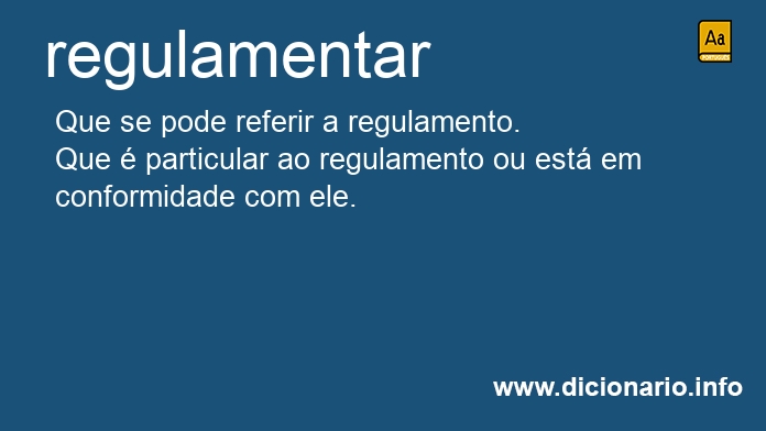 Significado de regulamentais