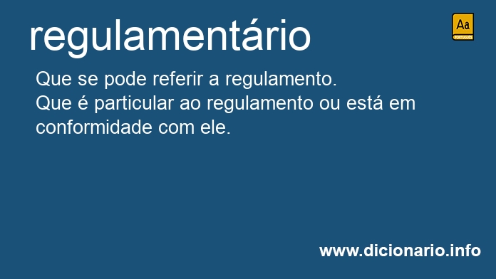 Significado de regulamentria