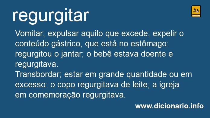 Significado de regurgitais