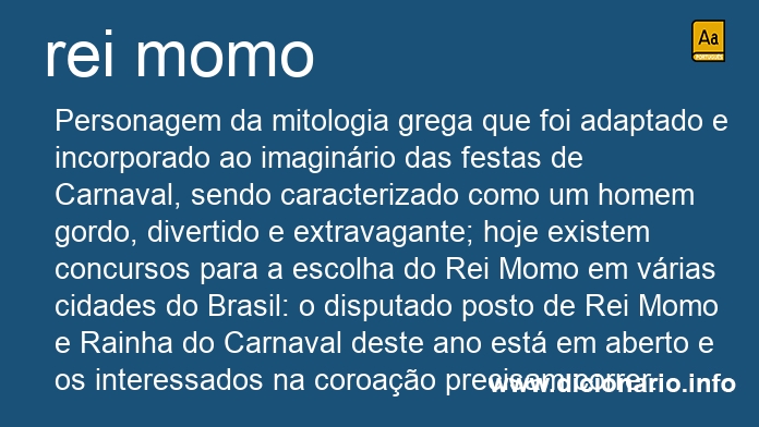 Significado de rei momo