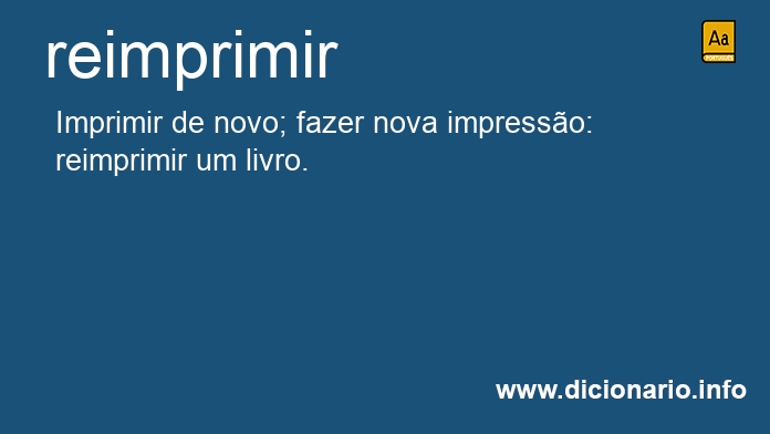 Significado de reimprime