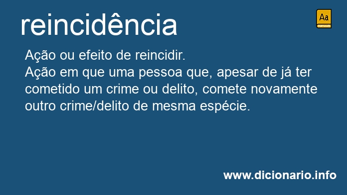 Significado de reincidncia