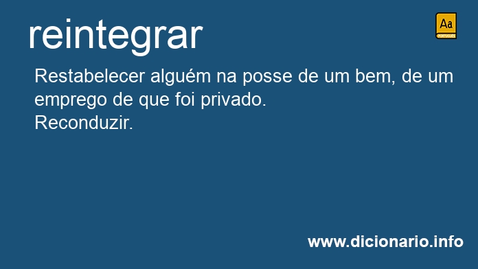 Significado de reintegrar