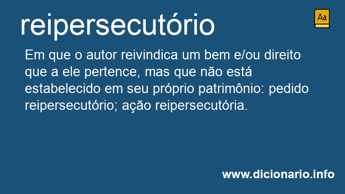 Significado de reipersecutrios