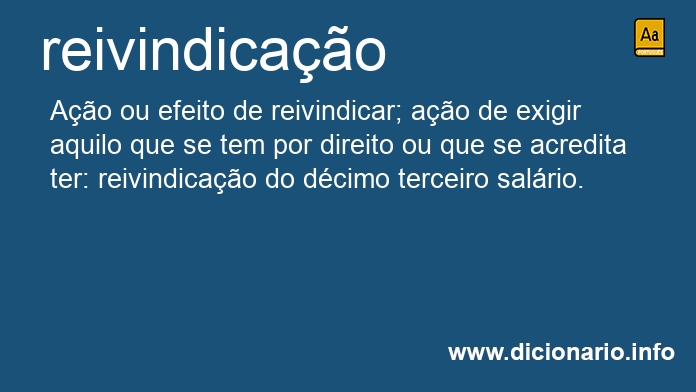 Significado de reivindicaes