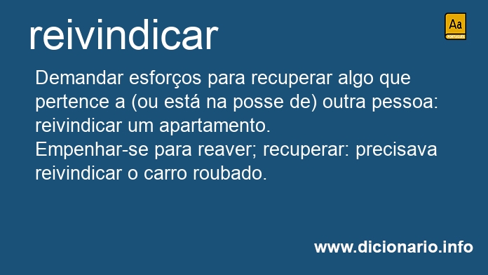 Significado de reivindicavas