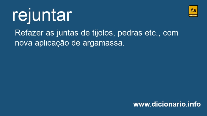 Significado de rejuntar