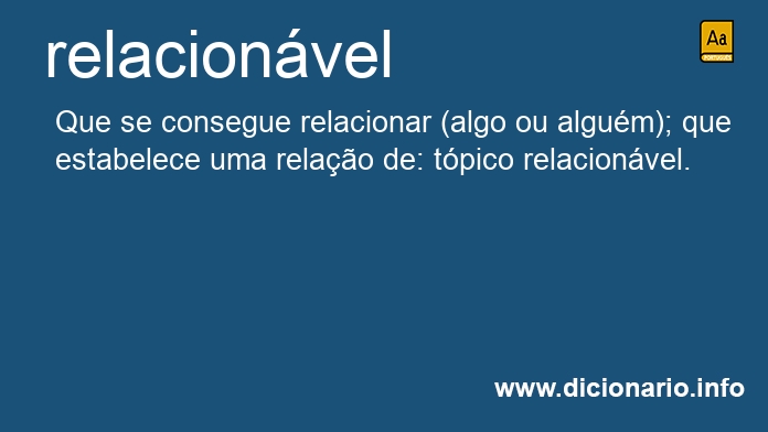 Significado de relacionvel