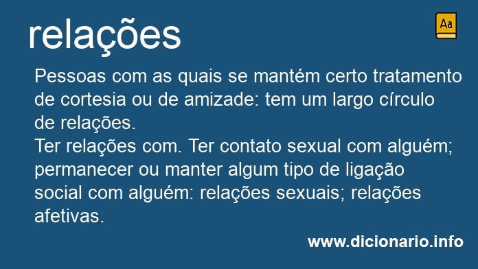 Significado de relaes