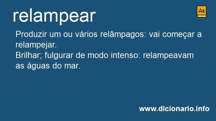 Significado de relampeara