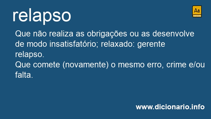 Significado de relapsa