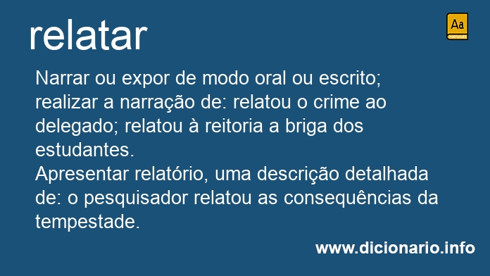 Significado de relatai