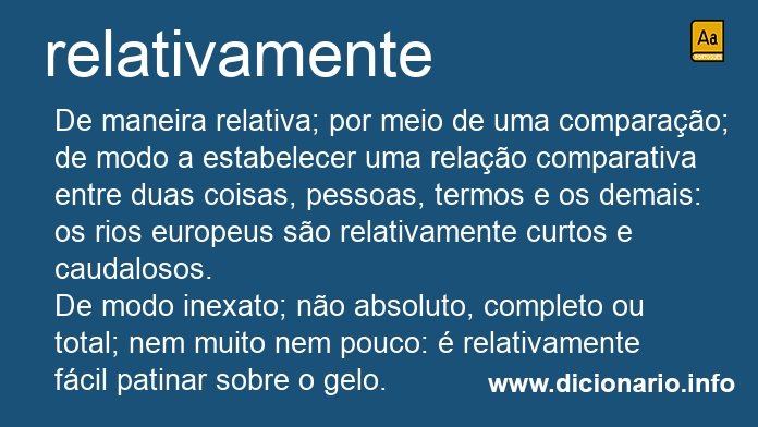 Significado de relativamente