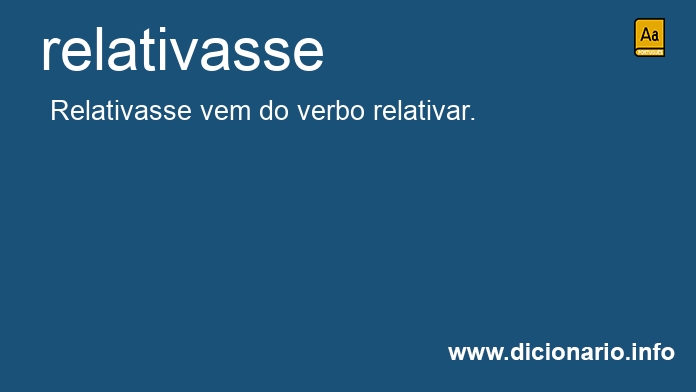 Significado de relativasse