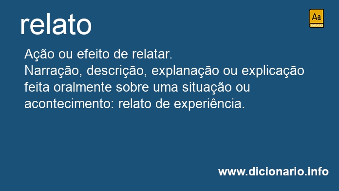 Significado de relato