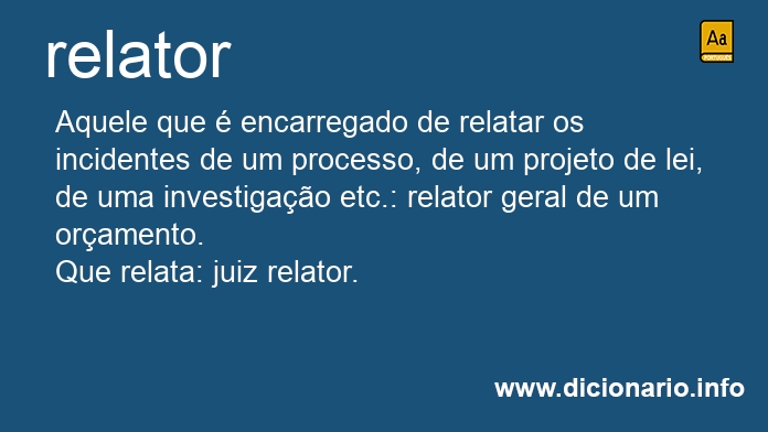 Significado de relator