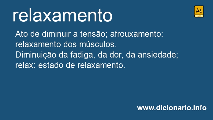 Significado de relaxamento