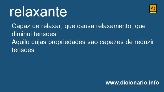 Significado de relaxante