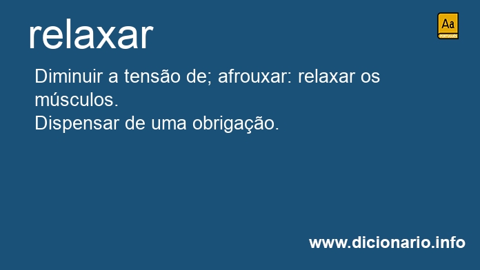 Significado de relaxar