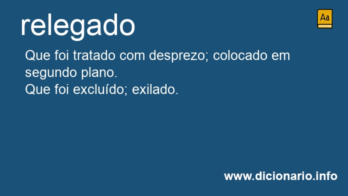 Significado de relegado