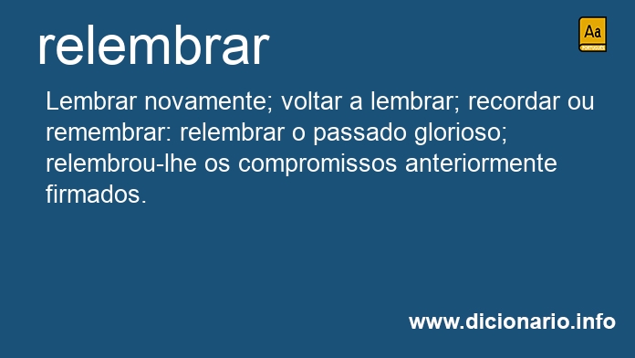 Significado de relembrais