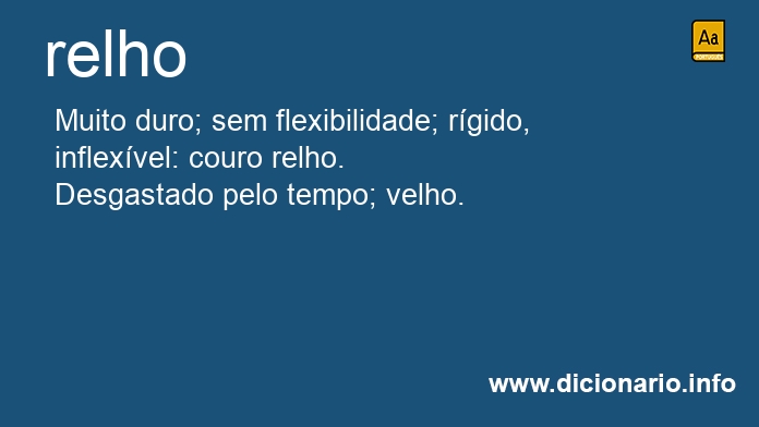 Significado de relho