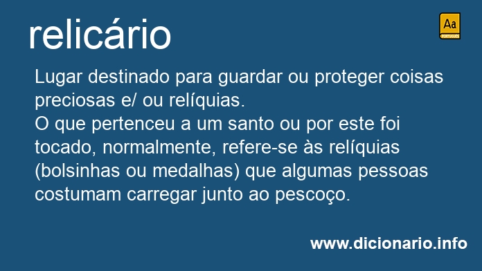 Significado de relicrios