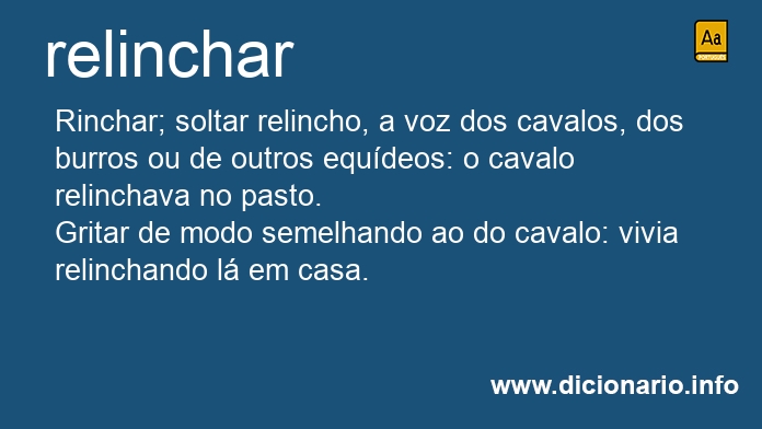 Significado de relinchai