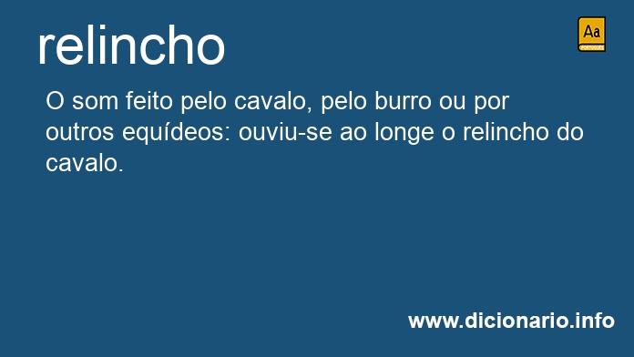 Significado de relincho