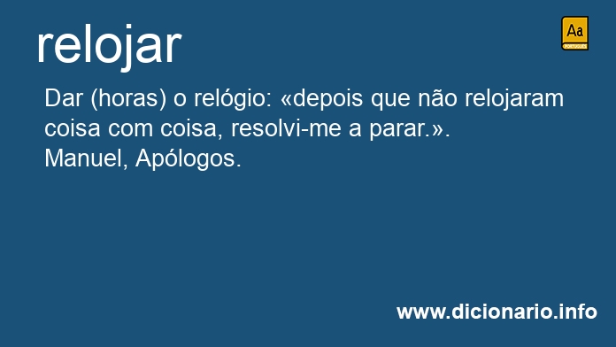 Significado de reloja