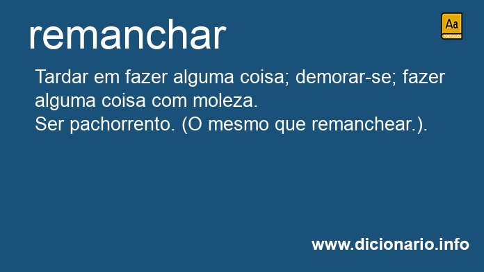 Significado de remanchar