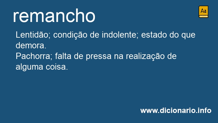 Significado de remancho