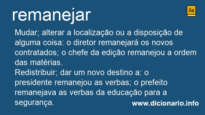 Significado de remanejado