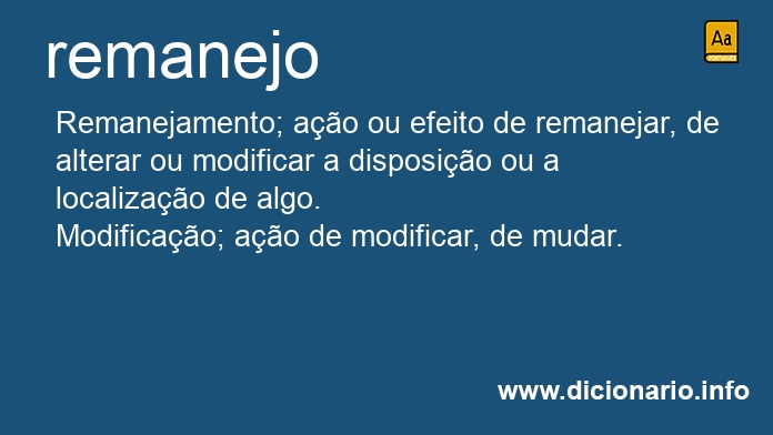 Significado de remanejo