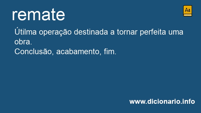 Significado de remate