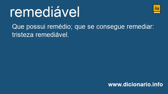 Significado de remedivel