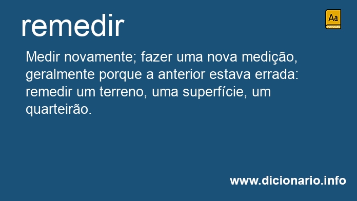 Significado de remedirmos