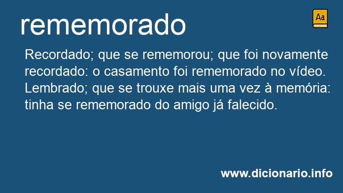 Significado de rememorada