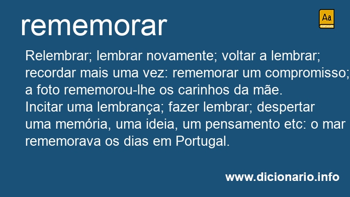 Significado de rememorando