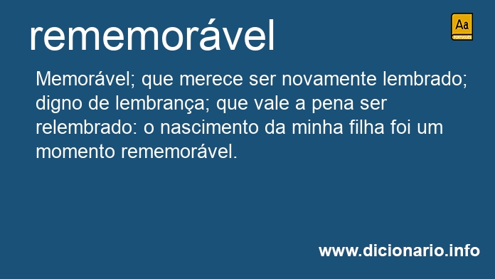 Significado de rememorvel