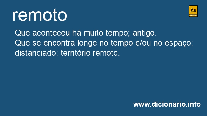 Significado de remoto