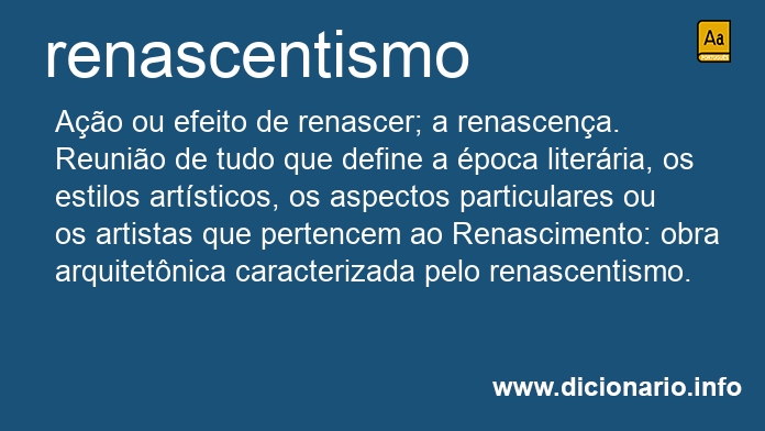 Significado de renascentismo