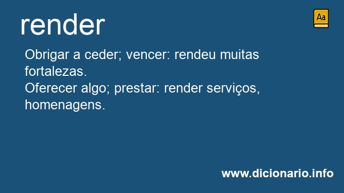 Significado de renderas