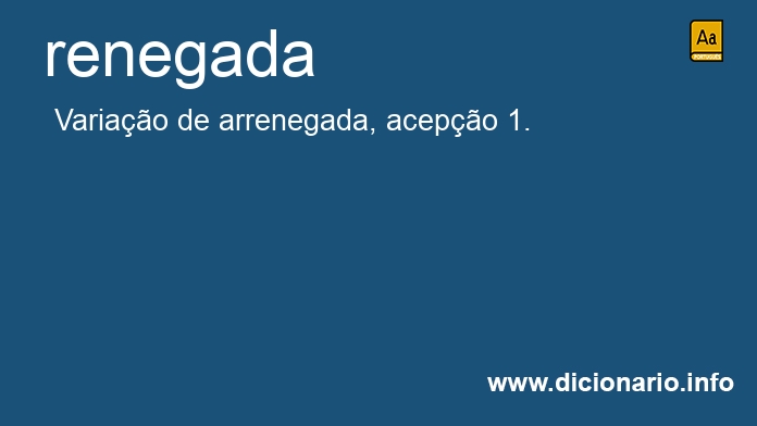 Significado de renegada